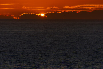 Sunset over the Atlantic above the Safi fortress in Morocco