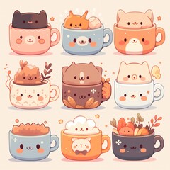 Kawaii Mug Collection: Adorable and Whimsical Coffee Cup Characters
