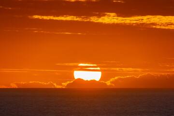 Sunset over the Atlantic above the Safi fortress in Morocco
