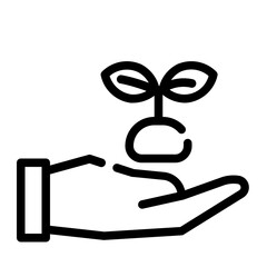 care for plants cutline icon