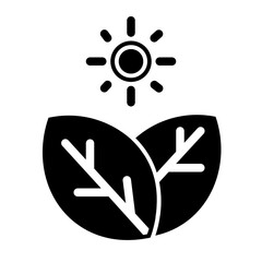 photosynthesis glyph icon