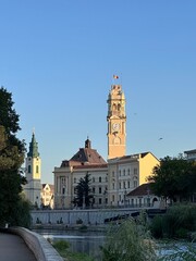 Obraz premium Beautifully Restored Buildings in Oradea's Union Square