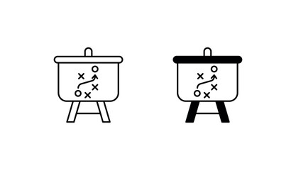 Strategy icon design with white background stock illustration