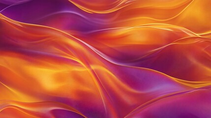 Obraz premium Abstract vibrant fluid graphic design with flowing orange and purple colors.
