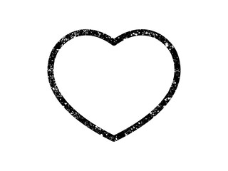Grunge border in heart form