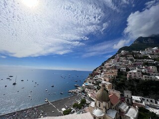 View from Positano Amalfi coast Italy 
