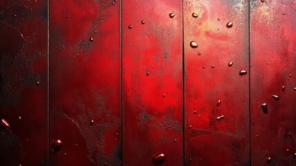 Fototapeta premium Red Textured Background with Water Droplets