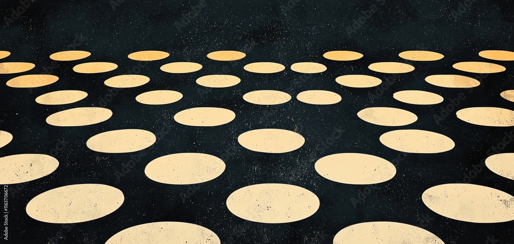 Poster abstract pattern with circular shapes creating a visually appealing design.