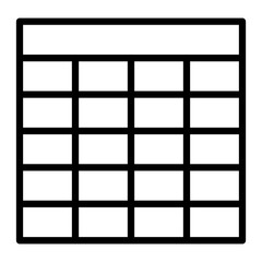Table Vector Line Icon Design