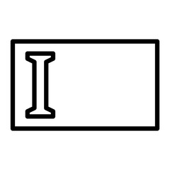 Text box Vector Line Icon Design