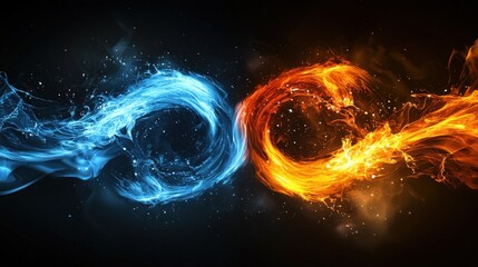 Fiery and Icy Collision: A Dance of Opposites