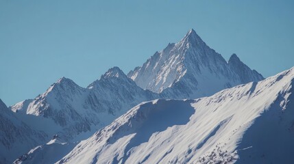 Fototapeta premium Majestic Winter Mountain Range