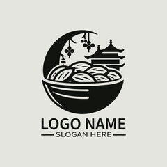 Almond Logo Design, Nut Logo, Healthy Food Logo, Organic Food Logo, Nature Logo