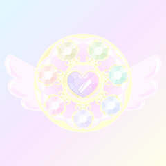 魔法少女の変身ジュエリージェムウイングコンパクト⭐︎