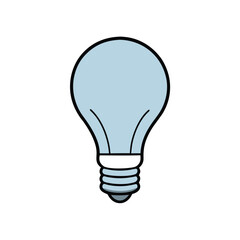 LED Bulb Vector Art Illustration - Electric Light Icon Design