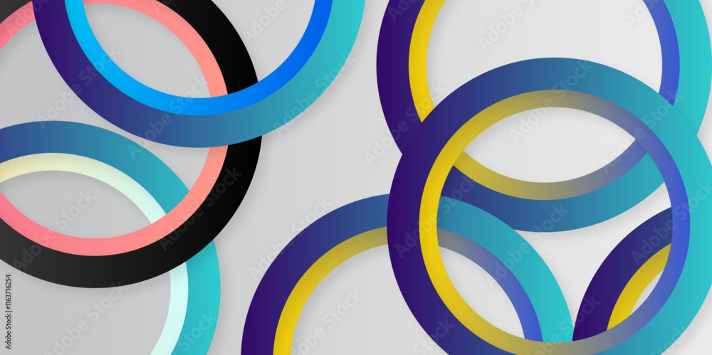 Poster abstract background with circles colorful texture pattern wave.