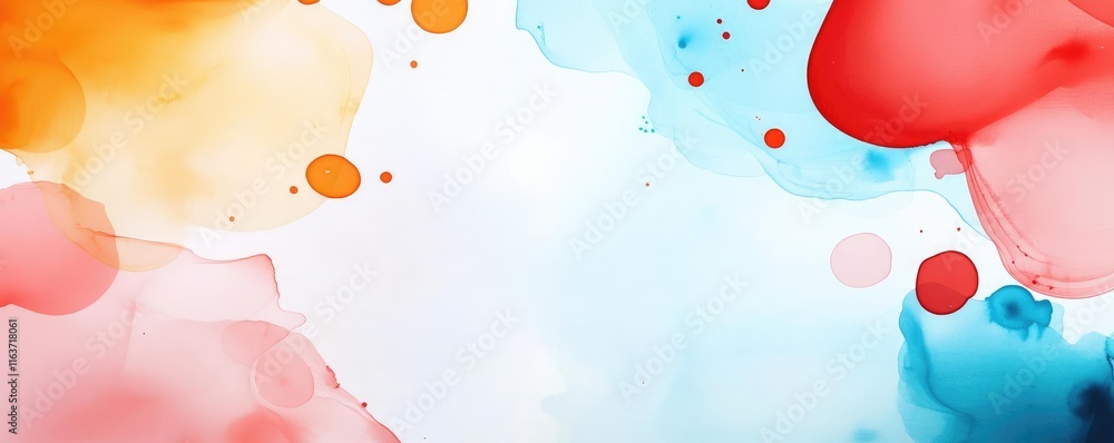 Poster splatter abstract background concept. colorful abstract watercolor background with vibrant splashes 