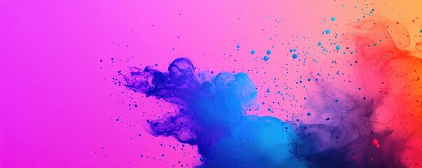 Obraz premium Splatter abstract background concept. A vibrant explosion of colorful powder creating a stunning visual effect.