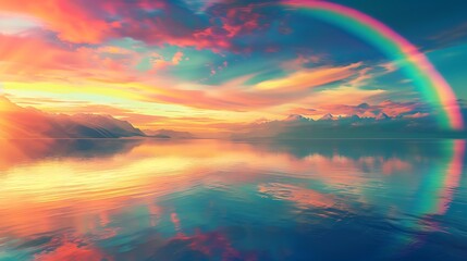 rainbow and clouds