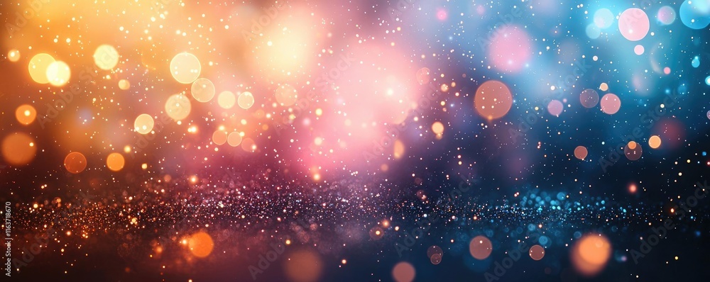 Poster splatter abstract background concept. abstract gradient texture with vibrant bokeh lights in various