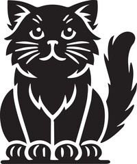 Obraz premium Black and white cat