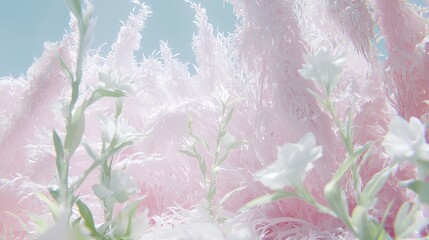 Dreamy Pastel Flowers in a Soft Pink Paradise