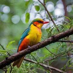 Obraz premium Rainbow lorikeet on the branch