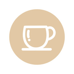 Coffee cup logo template. Restaurant, drink, beverage, cafe concepts. Flat vector design isolated illustration.