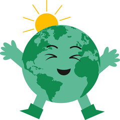 Vector Cute Earth Day Illustration