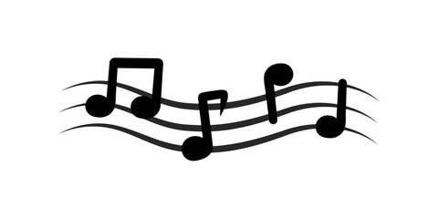 Musical notes. Music, melody, song, celebration concepts. Flat decorative vector design isolated illustration.