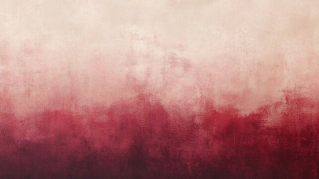 Soft, textured ombre background in muted red and beige tones.