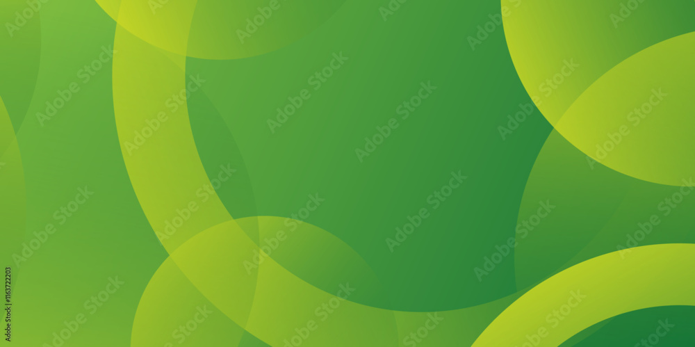 Poster Modern light green and yellow abstract background with circle shape. Dynamic shapes composition. modern corporate and business concept. Vector illustration design for presentation, banner, wallpape.