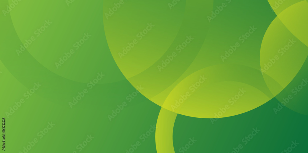 Poster modern light green and yellow abstract background with circle shape. dynamic shapes composition. mod
