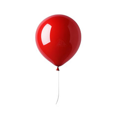 red balloon on transparent background