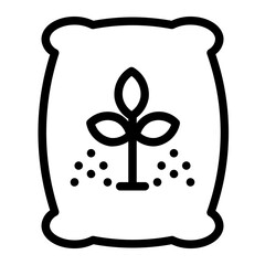 a sack of vegetable seeds line icon