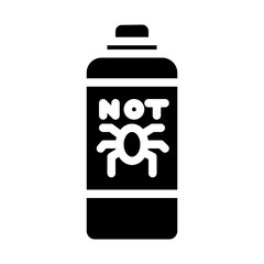 insect repellent bottle solid icon