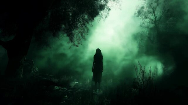 essence of a soul weighed down by past traumas, enveloped in disturbing shadows. It conveys deep emotional turmoil and the struggle against lingering memories