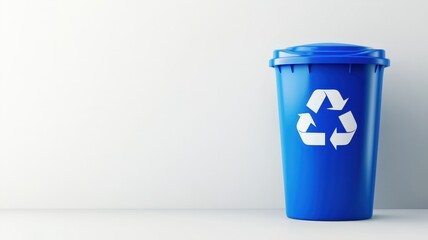 Green recycling bin with recycle symbol stands against a matching green backdrop, symbolizing environmental awareness and waste reduction