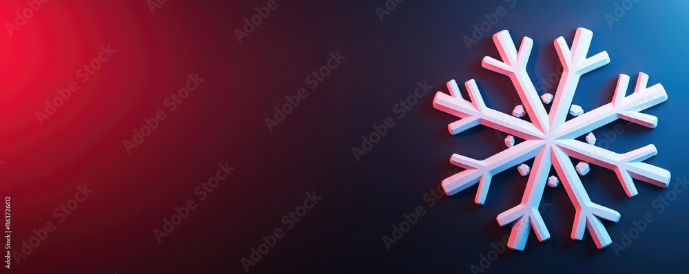 Poster snowflake abstract background concept. a vibrant snowflake symbol against a colorful backdrop, repre