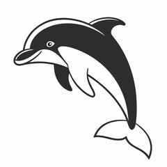 Dolphin logo icon vector illustration