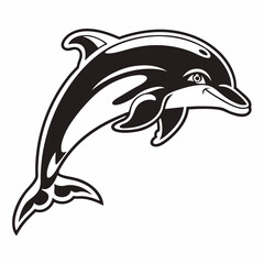 Dolphin logo icon vector illustration