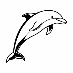 Dolphin logo icon vector illustration
