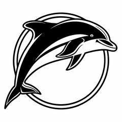 Dolphin logo icon vector illustration
