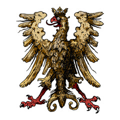 Shield with Wreath, Scroll, and Crown - Ornamental Gradient Design for Heraldic and Decorative Use