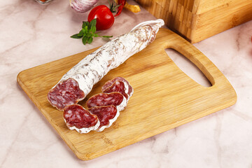 Spanish dry pork sausage Fuet