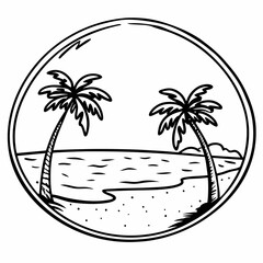 Beach icon vector illustration 
