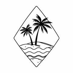 Beach icon vector illustration 