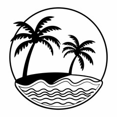 Beach icon vector illustration 