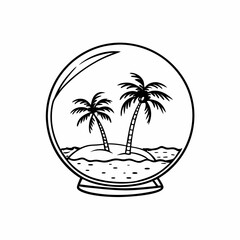 Beach icon vector illustration 