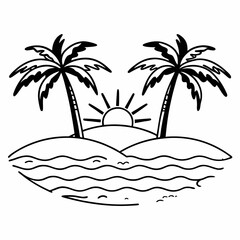 Beach icon vector illustration 